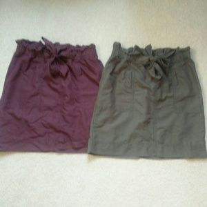 Merona skirts, set of 2 Size XS paperbag waist